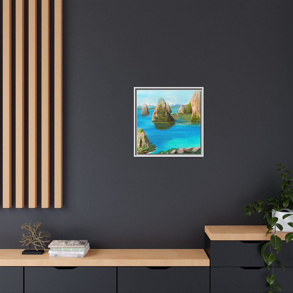 Copy of Tropical Seascape Matte Canvas Print — Framed Island Landscape Wall Art