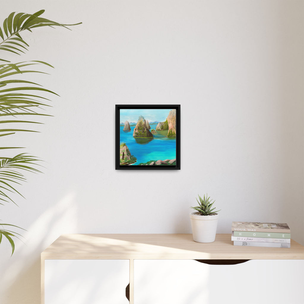Copy of Tropical Seascape Matte Canvas Print — Framed Island Landscape Wall Art