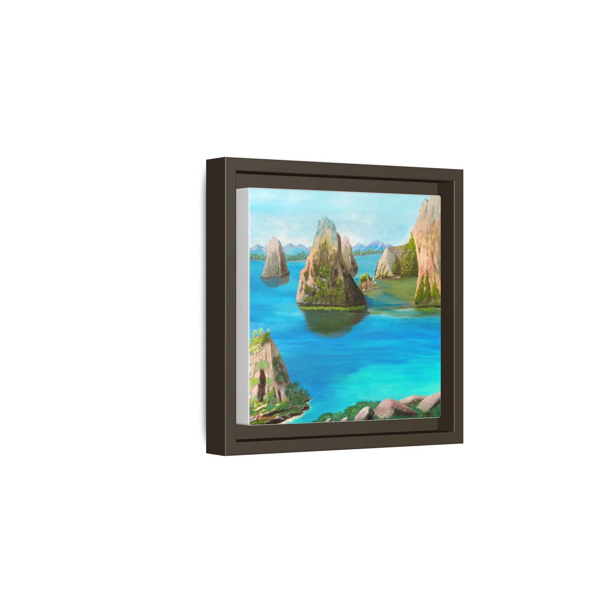 Copy of Tropical Seascape Matte Canvas Print — Framed Island Landscape Wall Art