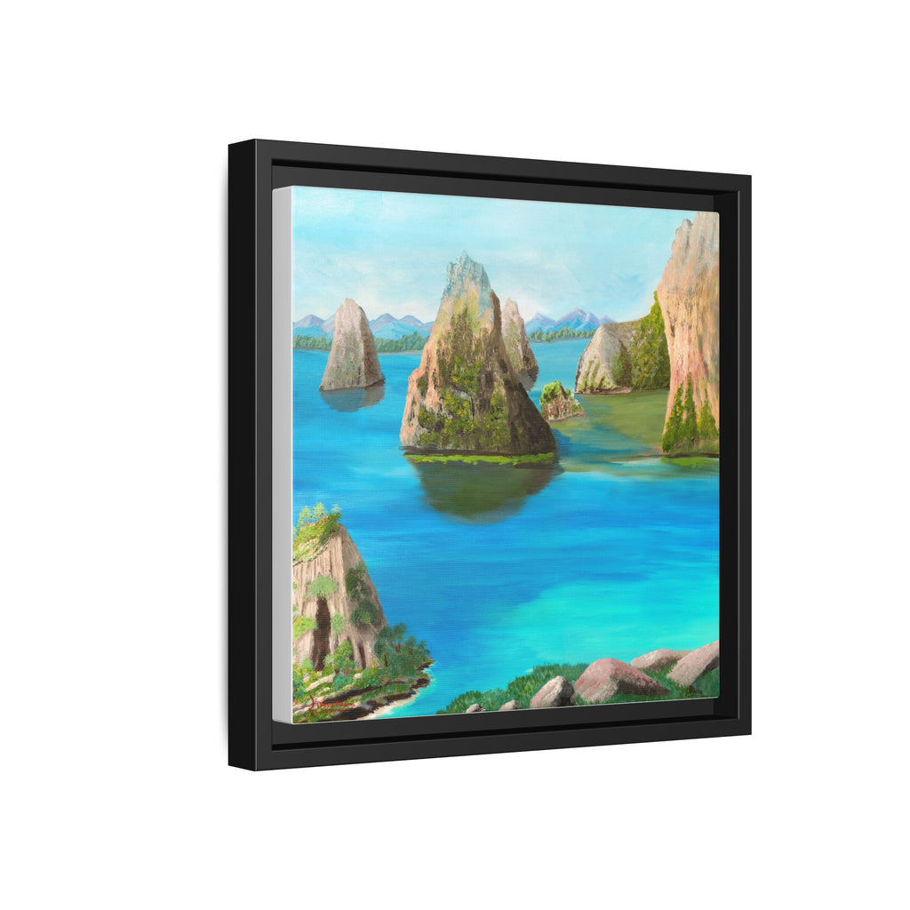 Copy of Tropical Seascape Matte Canvas Print — Framed Island Landscape Wall Art