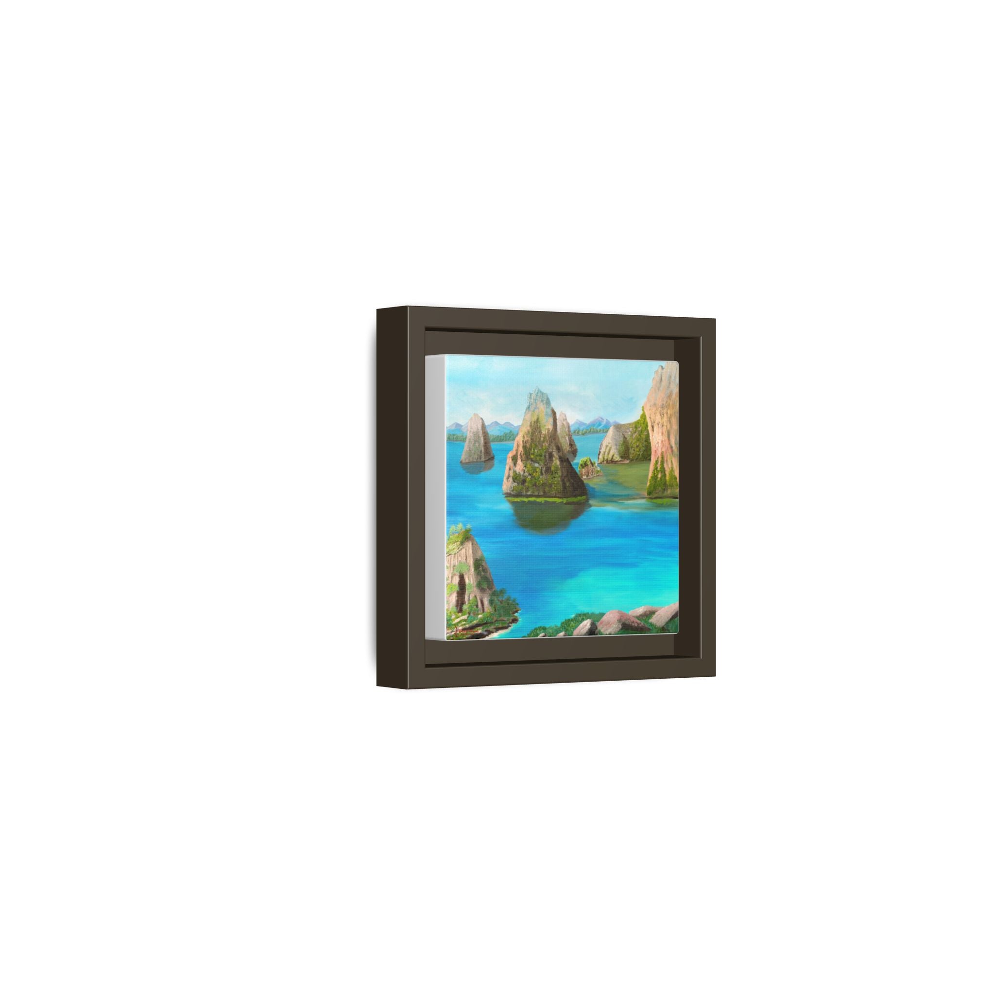 Copy of Tropical Seascape Matte Canvas Print — Framed Island Landscape Wall Art