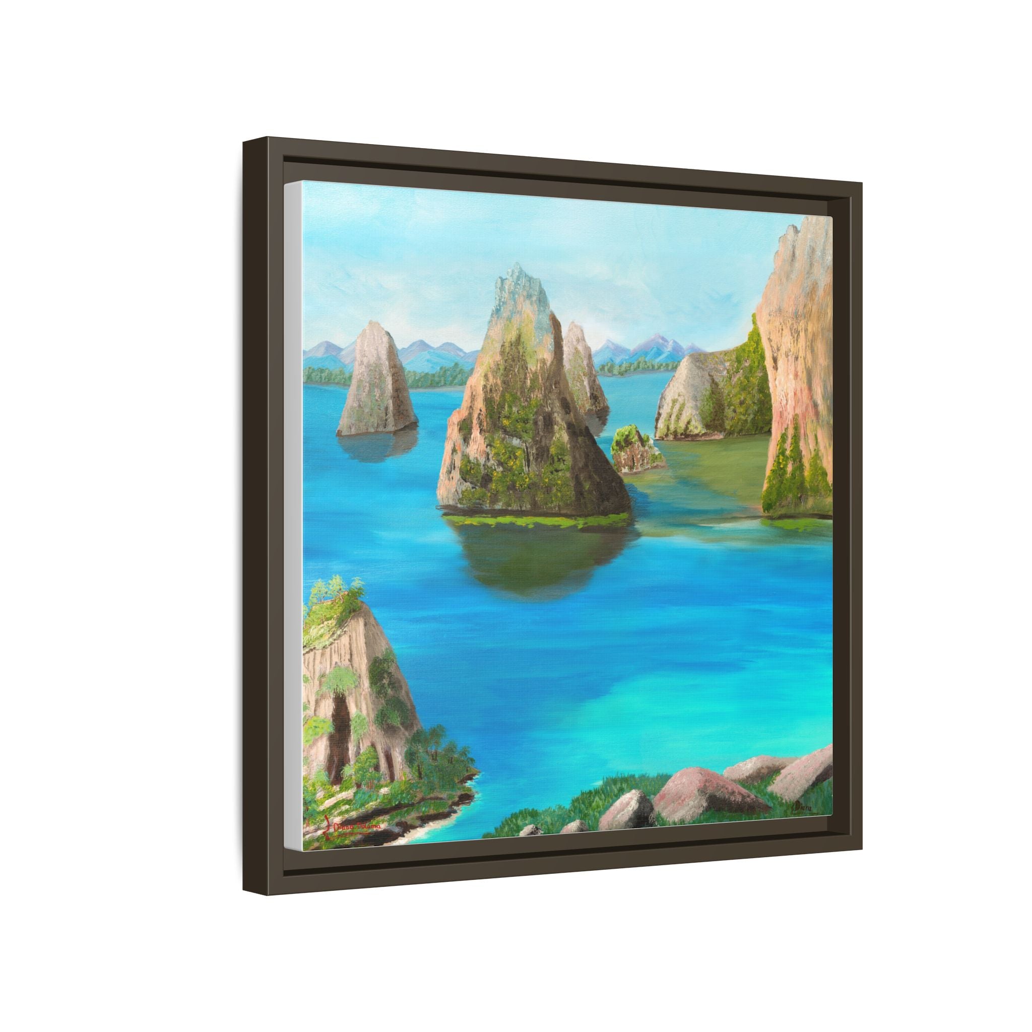 Copy of Tropical Seascape Matte Canvas Print — Framed Island Landscape Wall Art