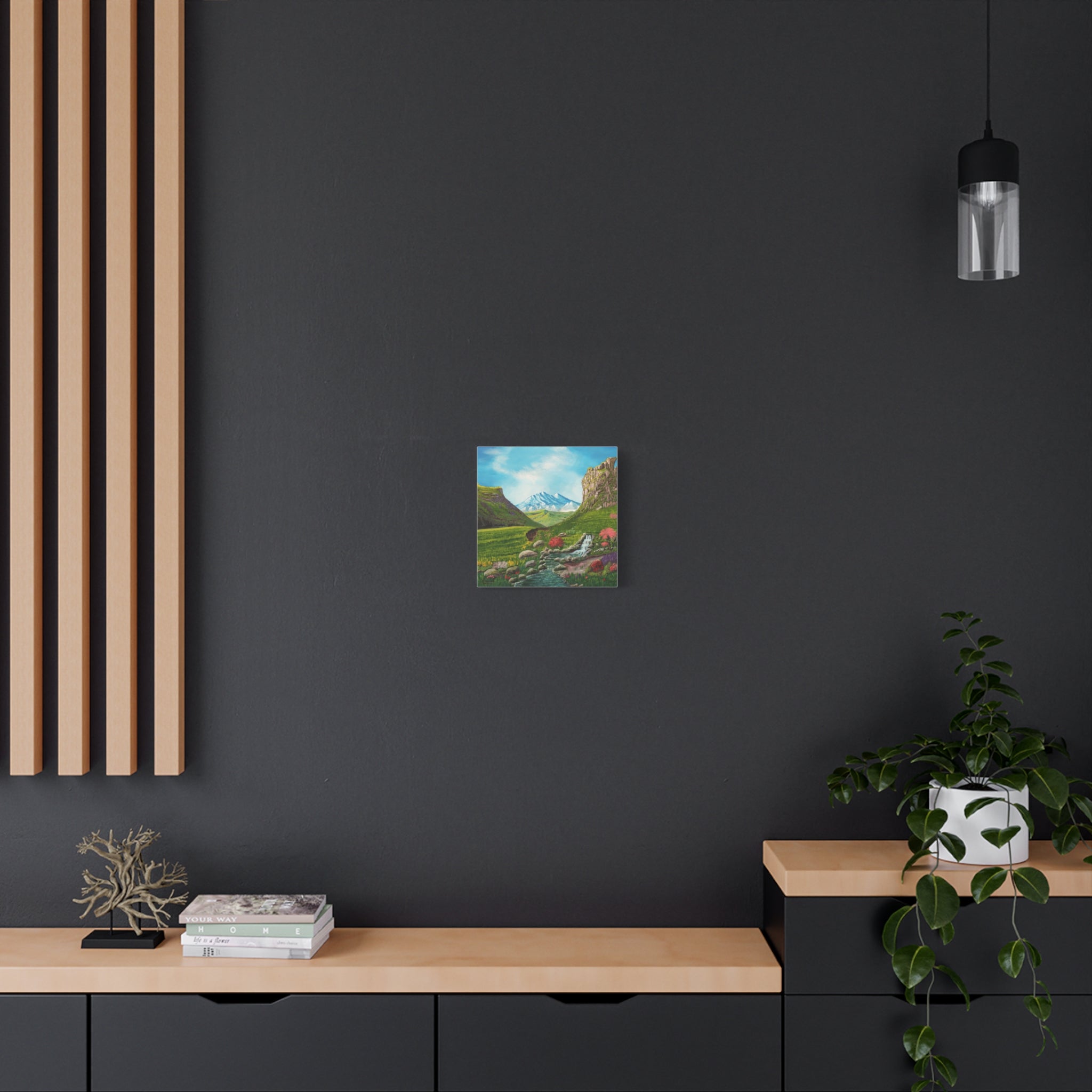 Classic Canvas Landscape Print — Mountain Valley Scenic Wall Art