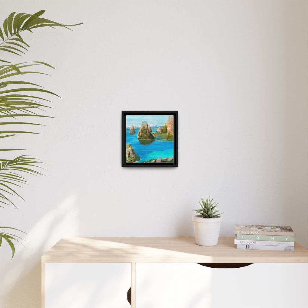 Copy of Tropical Seascape Matte Canvas Print — Framed Island Landscape Wall Art