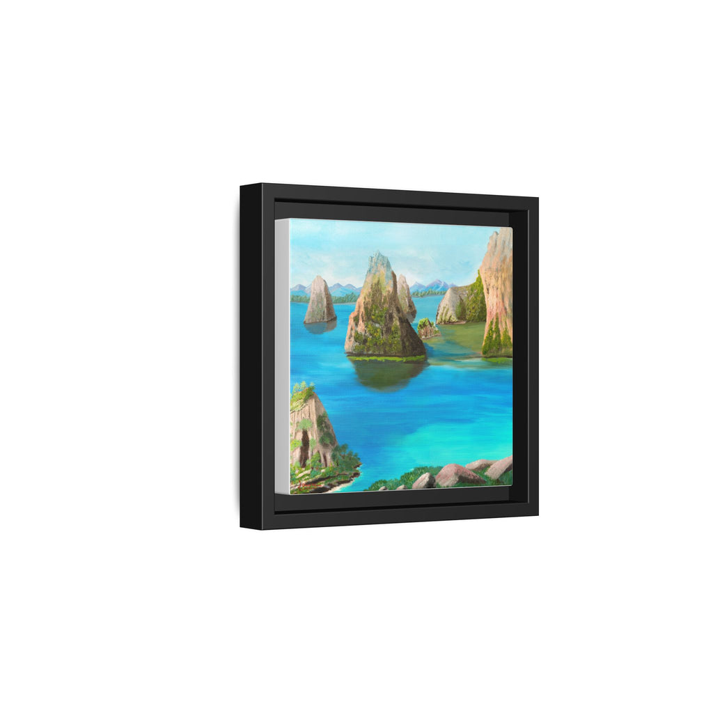 Copy of Tropical Seascape Matte Canvas Print — Framed Island Landscape Wall Art