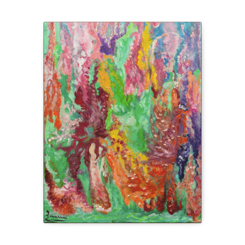Abstract Color Drip Stretched Canvas