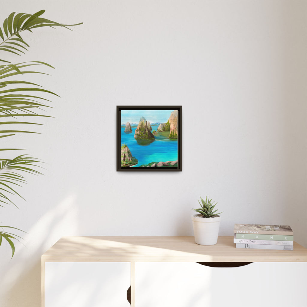 Copy of Tropical Seascape Matte Canvas Print — Framed Island Landscape Wall Art