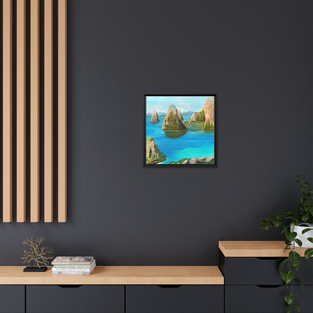 Copy of Tropical Seascape Matte Canvas Print — Framed Island Landscape Wall Art