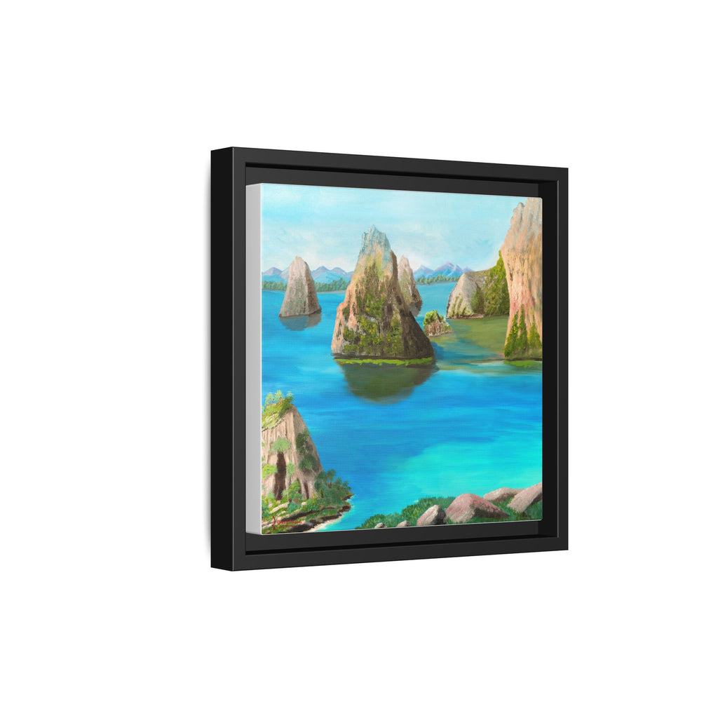 Copy of Tropical Seascape Matte Canvas Print — Framed Island Landscape Wall Art