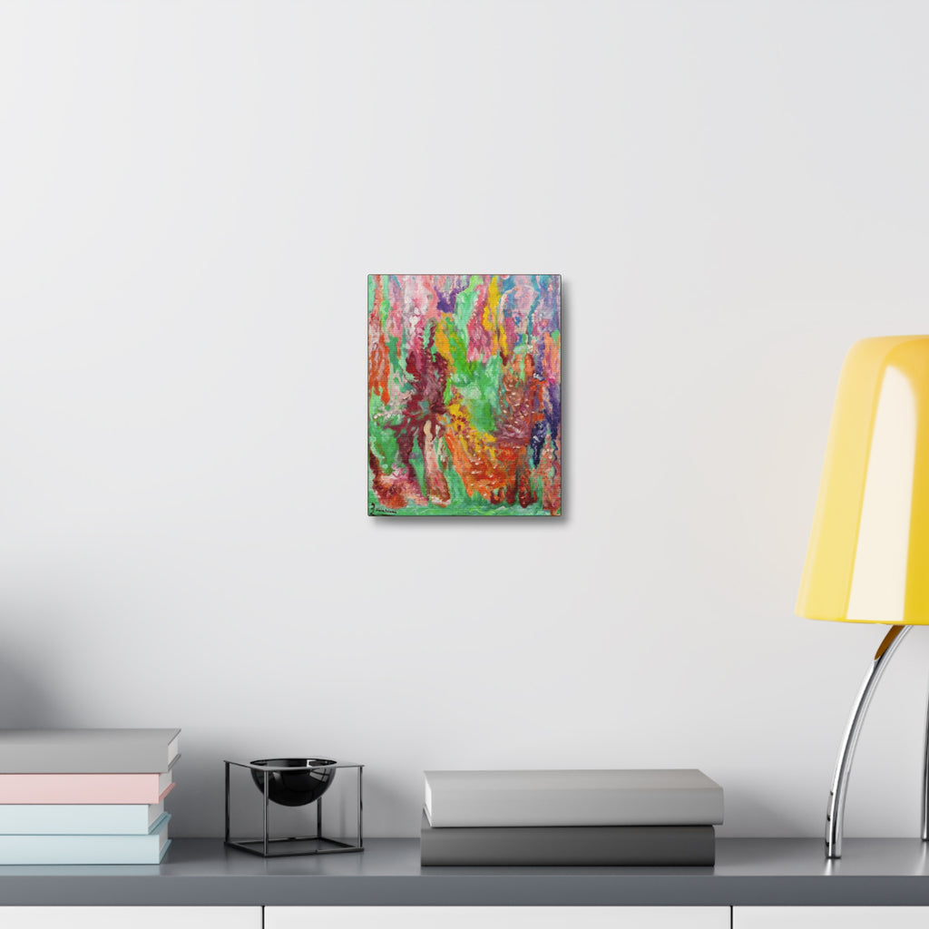 Abstract Color Drip Stretched Canvas