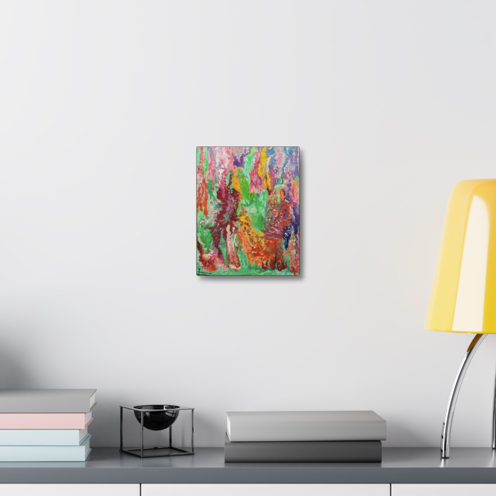 Abstract Color Drip Stretched Canvas