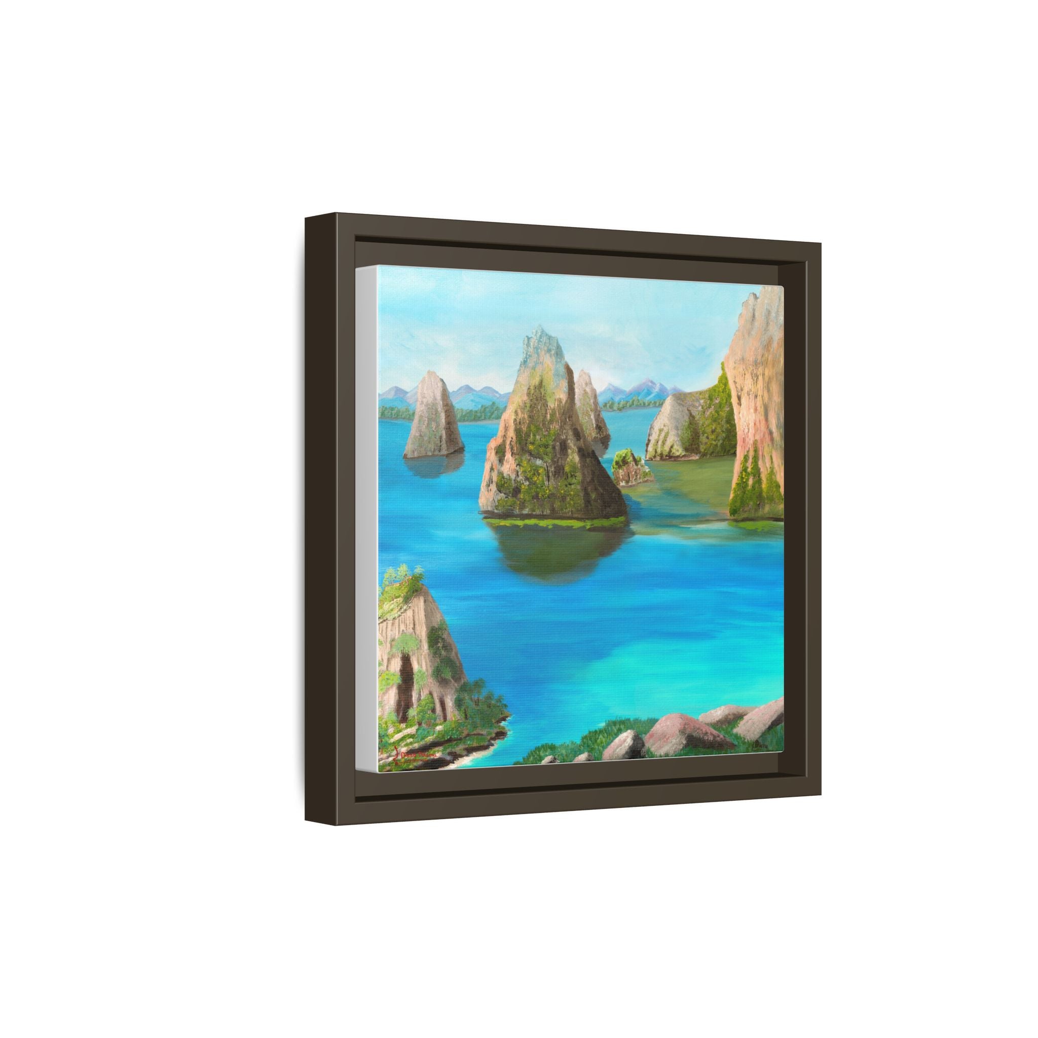 Copy of Tropical Seascape Matte Canvas Print — Framed Island Landscape Wall Art