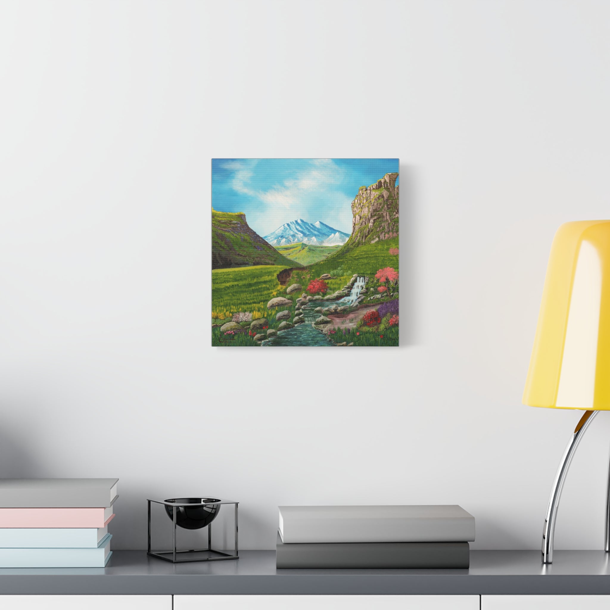 Classic Canvas Landscape Print — Mountain Valley Scenic Wall Art