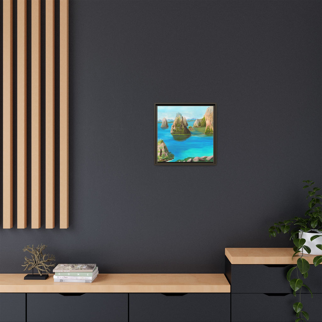 Copy of Tropical Seascape Matte Canvas Print — Framed Island Landscape Wall Art