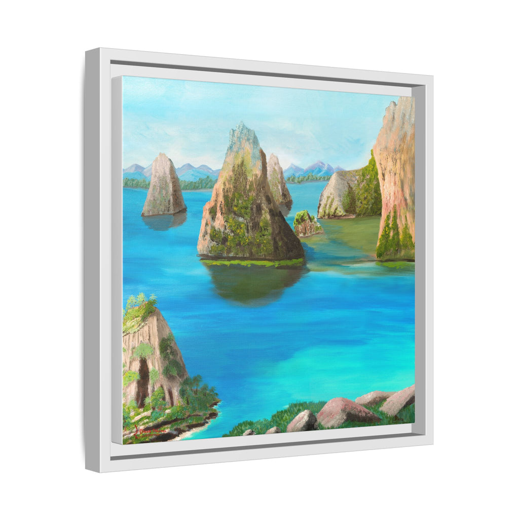 Copy of Tropical Seascape Matte Canvas Print — Framed Island Landscape Wall Art